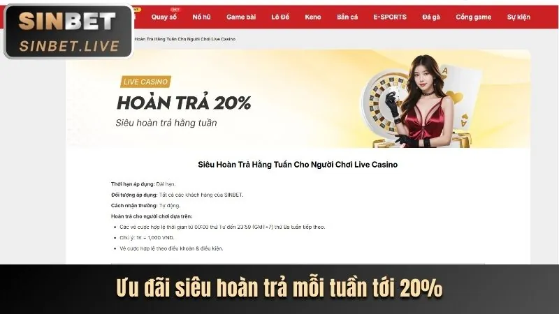 Hoàn trả cược hàng tuần